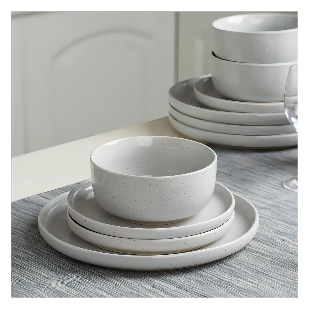 Daytona 12 Piece Stoneware Dinnerware Set - Service for 4